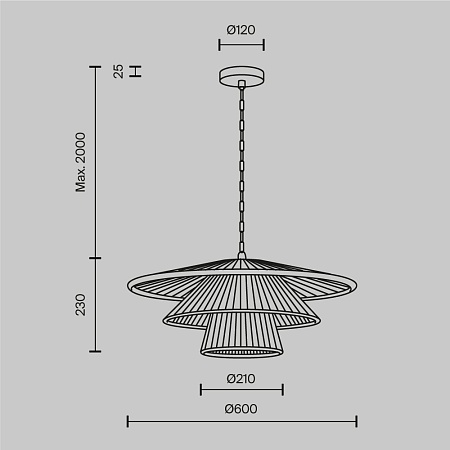 Подвесной светильник Maytoni Costa MOD394PL-01BS1 - фото