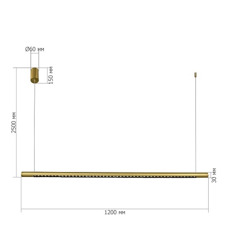 Светильник подвесной ST-Luce латунь/латунь LED 1*28W 4000K SL6238.313.01 - фото