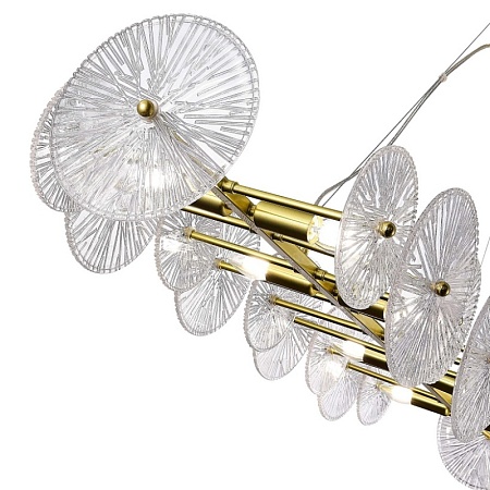 Люстра подвесная ST-Luce Золотистый/Прозрачный E14 8*40W SL1657.213.08 - фото