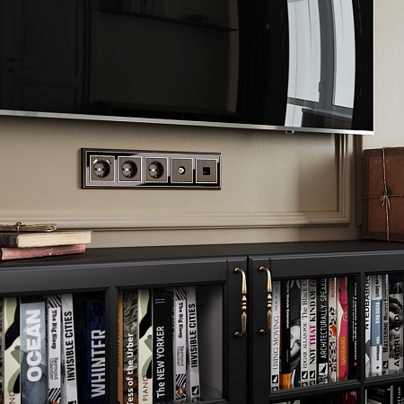 Накладка для RJ45 и RJ11 (бронзовый) W1191212 - фото