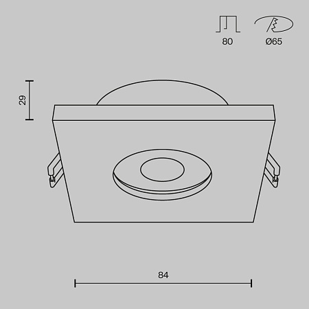 Встраиваемый светильник Technical Stark DL083-01-GU10-SQ-S - фото