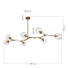 Светильник подвесной Золотистый/Прозрачный E27 7*40W SLE154823-07 - фото