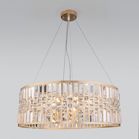 Подвесной светильник Eurosvet 10125/8 золото/прозрачный хрусталь Strotskis Smart (10116/8) - фото