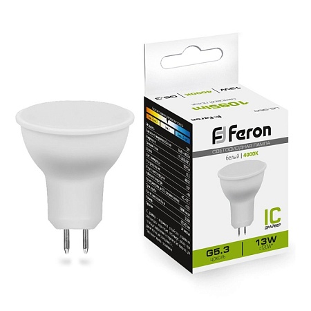 Лампа светодиодная Feron LB-960 MR16 G5.3 13W 175-265V 4000K - фото