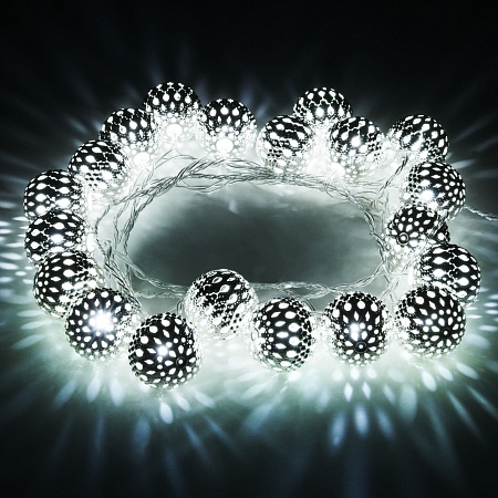 Гирлянда Eurosvet 400-003 хром/белый с эффектом мерцания - фото