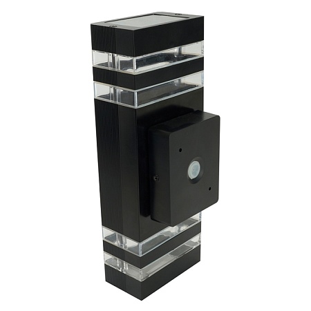 Светильник садово-парковый  Feron.ONE DH0807-P, на стену вверх/вниз,  2*GU10 220-240V, черный пластик - фото