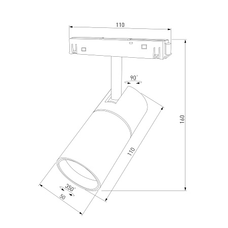 Slim Magnetic R01 Трековый светильник 6W 4200K черный 85011/01 85011/01 Elektrostandard - фото