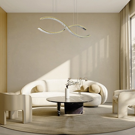 Светильник подвесной ST-Luce Латунь/Прозрачный LED 1*50W 3000K SL6206.303.50 - фото