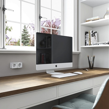 Розетка с заземлением, шторками и USB тип A+C Gallant (белый) W5071701 - фото