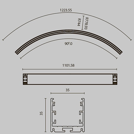 Комплектующие к светодиодной ленте Led Strip ALM-3535R-B-EX-90°-1.5M - фото