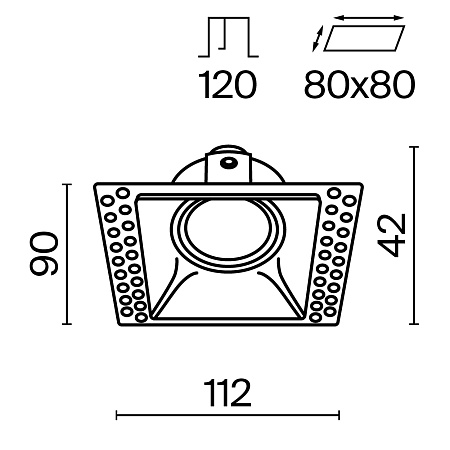 Встраиваемый светильник Technical DL042-01-SQ-W - фото