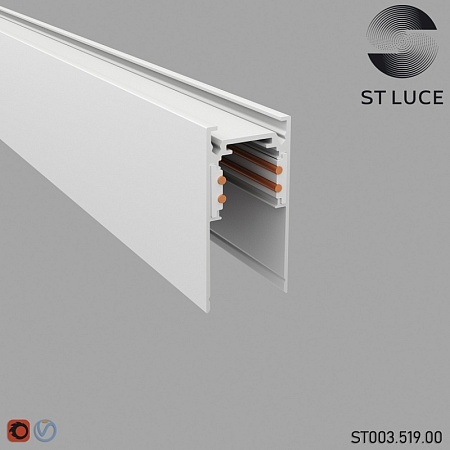 Шинопровод магнитный накладной ST-Luce Белый Длина 1 000мм ST003.519.00 - фото