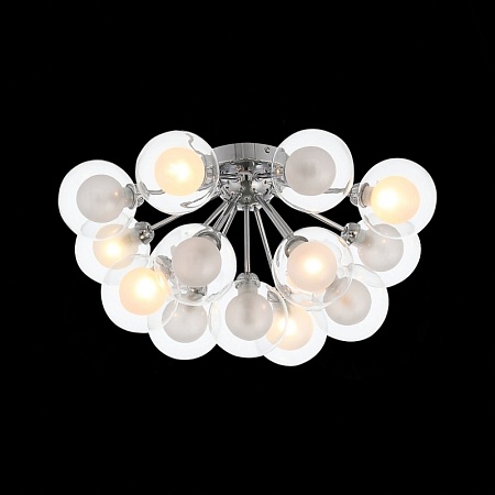 Люстра потолочная ST-Luce Хром/Прозрачный, Белый G9 15*5W SL431.102.15 - фото