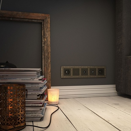 Рамка из металла на 5 постов Аntik бронза WL07-Frame-05 - фото