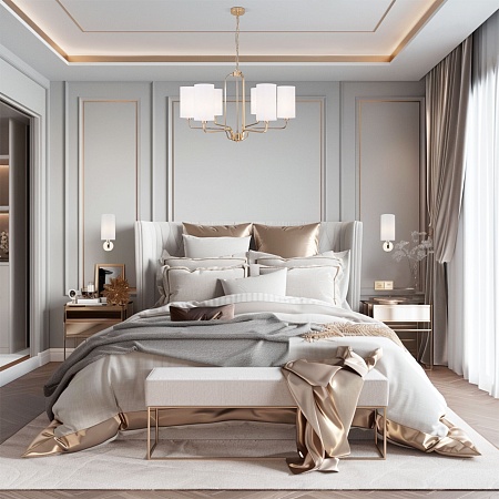 Подвесной светильник Eurosvet 60128/6 золото - фото