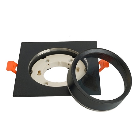 Светильник встраиваемый Feron DL505 потолочный GX53 черный квадрат IP44 - фото