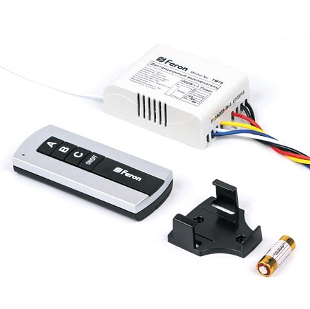 Выключатель дистанционный 230V 1000W 3-хканальный 30м с пультом управления, TM76 - фото