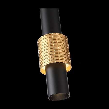 Светильник подвесной ST-Luce Черный, Анодированный золотой/Черный LED 1*6W 3000K SL1591.403.01 - фото