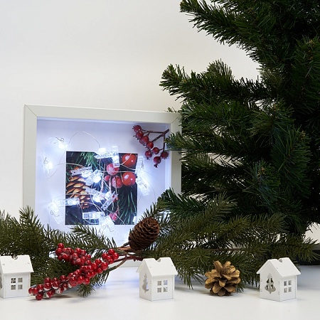 Гирлянда линейная Feron CL573 Прищепки, статичная, 1.8м USB 5000K , прозрачный шнур - фото