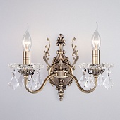 Настенный светильник Eurosvet 3281/2 античная бронза / прозрачный хрусталь