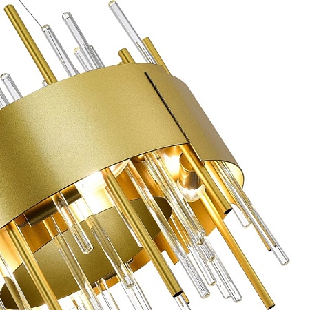 Люстра подвесная ST-Luce Матовое золото/Матовое золото,Прозрачный E14 8*40W SL1633.203.08 - фото