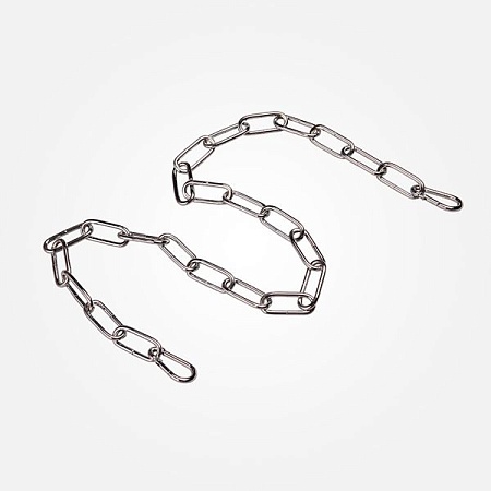 Цепь Eurosvet 10300 цепь длиной 1 метр с 2 карабинами хром, арт. 73023 - фото