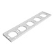 Рамка STEKKER, PFR00-5005-01 5-местная, серия Эмили, белый фарфор, soft touch - фото