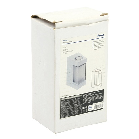 Светильник уличный светодиодный Feron DH058, 4W, 380Lm, 3000K, белый - фото