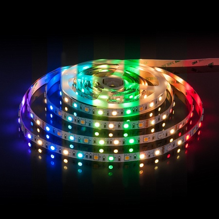 Светодиодная лента Лента светодиодная 24V 14,4W 60Led 5050+5050 IP20 MIX RGB/теплый белый, 5м - фото