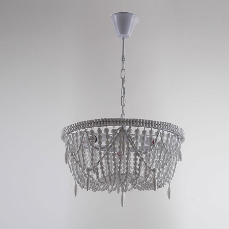 Люстра Rh Anselme White Wood Weathered Chandelier Imperiumloft 84574-22 - фото