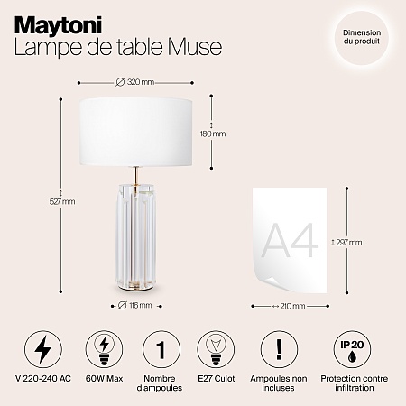 Настольный светильник Maytoni MOD304TL-01G - фото