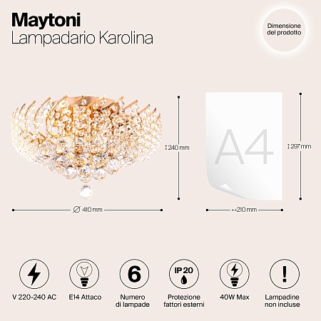 Люстра Maytoni DIA120-06-G - фото