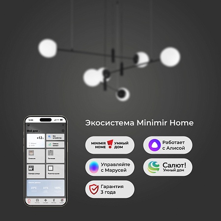 Подвесной светильник Eurosvet 70146/6 черный - фото