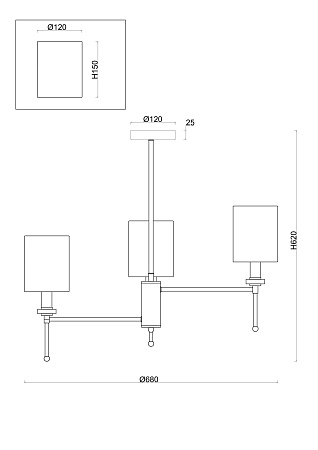 Люстра Freya FR5265PL-06BS - фото