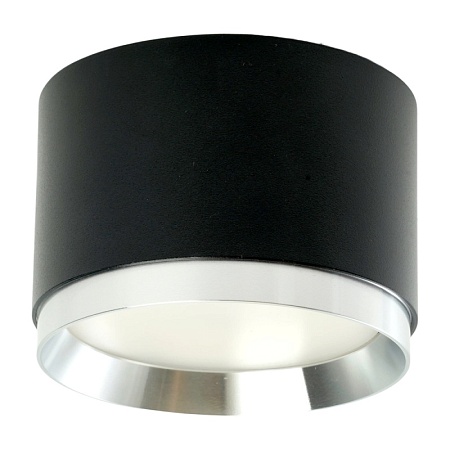 Светильник потолочный Feron Barrel DUET HL459 12W, 230V,GX53, черный + хром IP20 - фото
