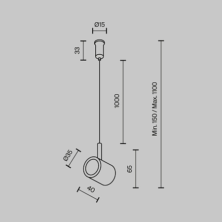 Комплектующие для трекового светильника Technical TRA154CSW-1B - фото