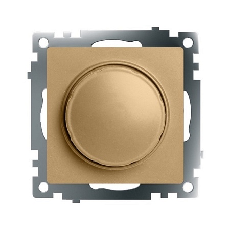 Выключатель диммирующий TRIAC (механизм), STEKKER, 250В, 500W, серия Катрин, золото, GLS10-7106-08 - фото