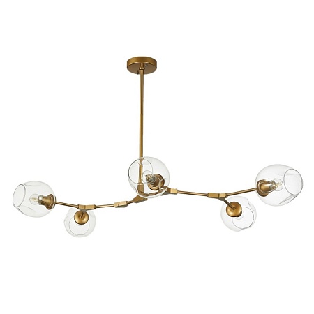 Светильник подвесной Золотистый/Прозрачный E27 5*40W SLE154823-05 - фото