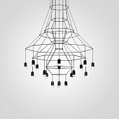 Люстра Via Wireflow Chandelier Polyhedral 0315 Suspension Lamp Imperiumloft 75118-22