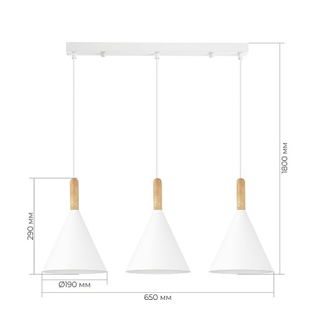 Светильник подвесной Белый/Белый E27 3*40W SLE1255-503-03 - фото