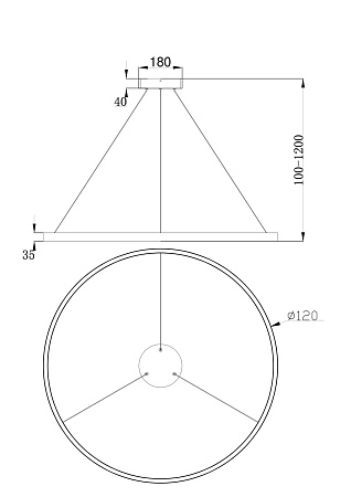 Подвесной светильник Maytoni Rim MOD058PL-L65BS4K - фото