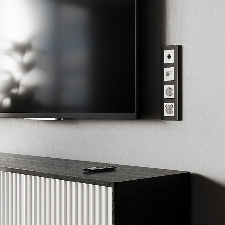 ТВ-розетка оконечная (белый матовый) W1183061 - фото