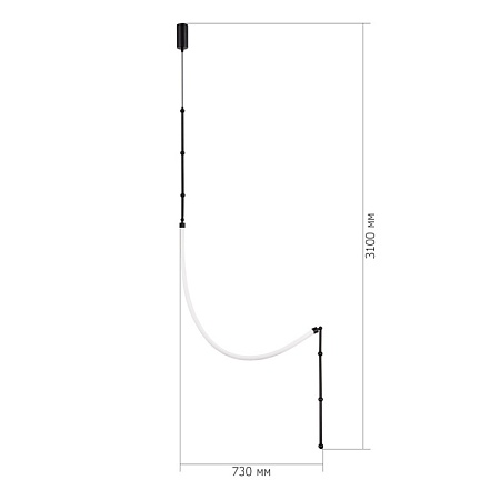 Светильник настенно-потолочный ST-Luce Черный/Белый LED 1*20W 3000K SL6132.401.20 - фото
