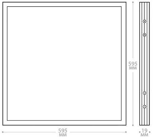 Светодиодный светильник Feron AL2115 встраиваемый 72W 6500K белый со встроенным ЭПРА - фото