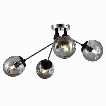 Светильник потолочный Хром, Черный/Дымчатый E14 4*40W SLE106002-04 - фото