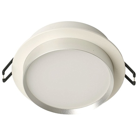 Светильник встраиваемый Feron DL507 потолочный GX53 белый + серебро круг - фото