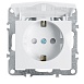 Розетка 1-местная с/з с крышкой (механизм), STEKKER, PST16-9112-01, 250В, 16А с защ. шторкой, серия Эрна, белый - фото