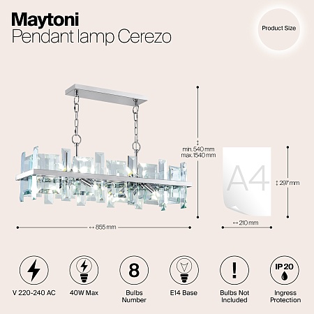 Подвесной светильник Maytoni MOD201PL-08N - фото