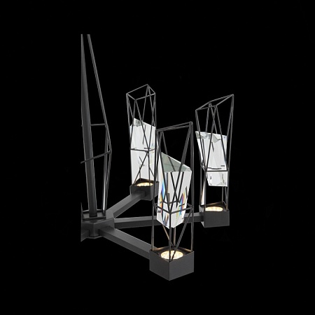 Люстра подвесная ST-Luce Серый графит/Серый графит, Прозрачный LED 6*8W 4000K SL815.303.06 - фото
