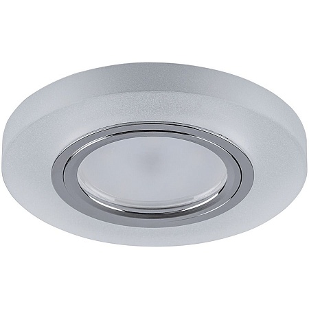 Светильник встраиваемый с белой LED подсветкой Feron CD8060 потолочный MR16 G5.3 белый матовый - фото